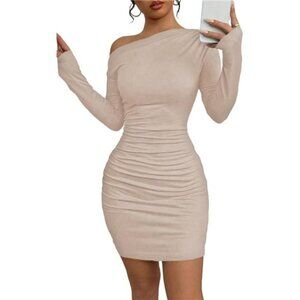 Off The Shoulder Dress for Women Apricot